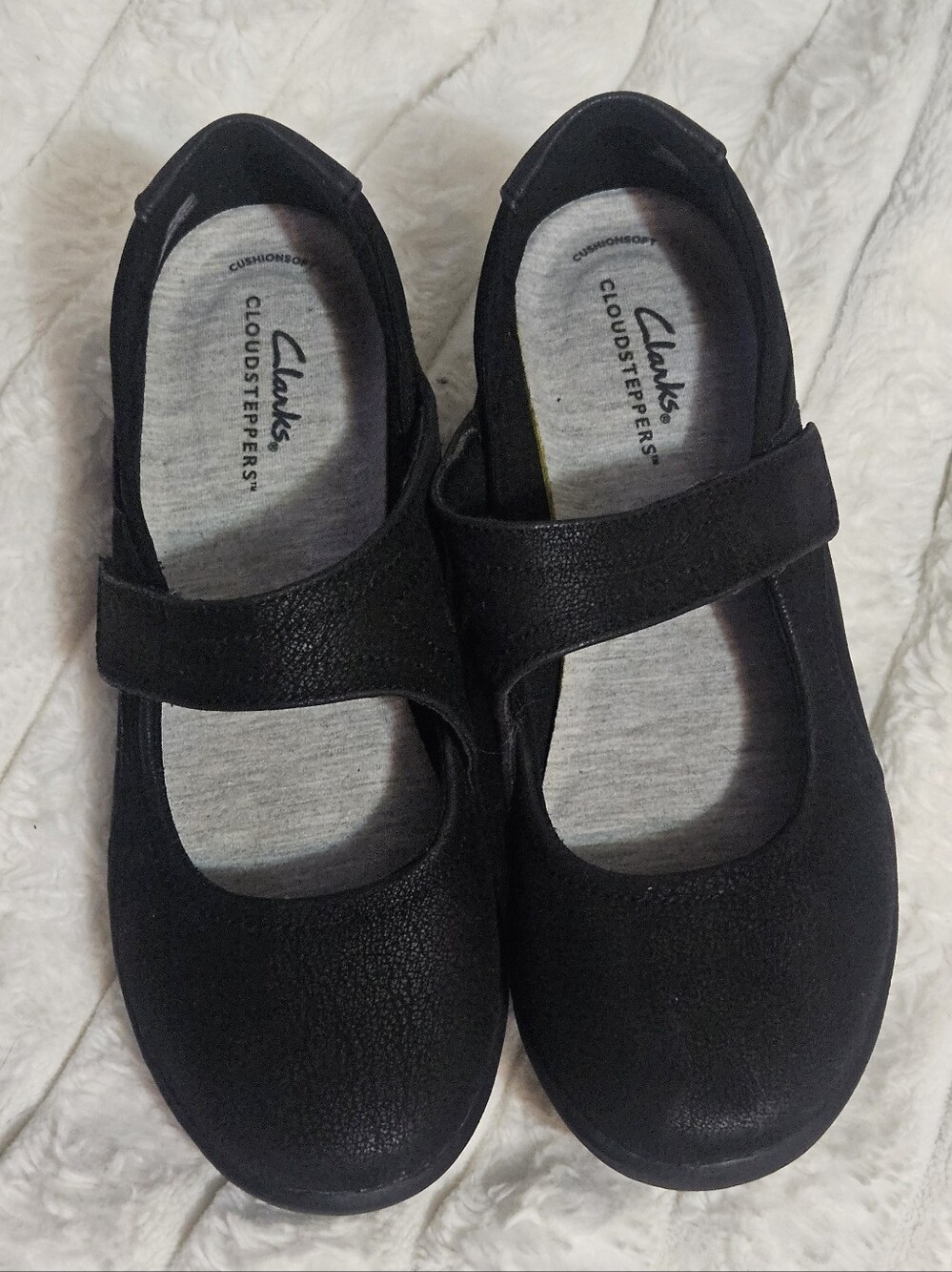 Clarks 7.5 Black Mary Jane Cloudsteppers Slip-On Shoes